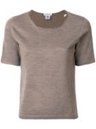 Le Tricot Perugia Round Neck T-shirt - Brown