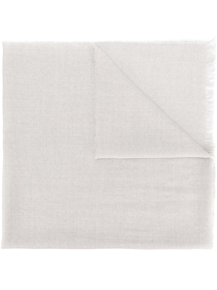 Le Tricot Perugia Frayed Scarf - Grey