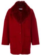 P.a.r.o.s.h. Fur Trim Coat - Red