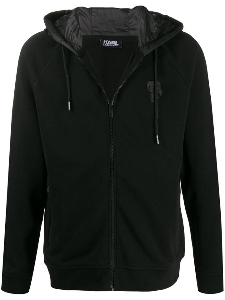 Karl Lagerfeld Zip-up Hoodie - Black