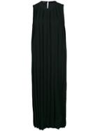 Neil Barrett - Pleated Front Dress - Women - Polyester/polyethylene/spandex/elastane/virgin Wool - 42, Black, Polyester/polyethylene/spandex/elastane/virgin Wool
