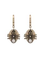 Alexander Mcqueen Metallic Pearl Embellished Spider Earrings - Gold