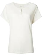 The Great - Henley T-shirt - Women - Cotton - 2, White, Cotton