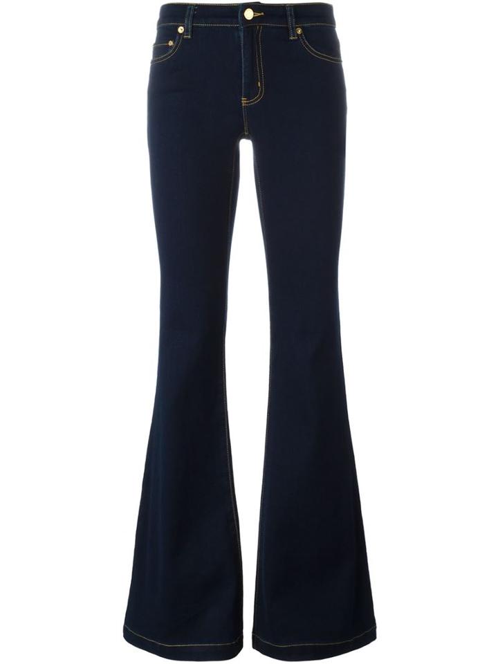 Michael Michael Kors - Flared Jeans - Women - Silk/cotton/polyester/spandex/elastane - 10, Blue, Silk/cotton/polyester/spandex/elastane