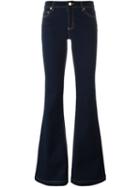Michael Michael Kors - Flared Jeans - Women - Silk/cotton/polyester/spandex/elastane - 10, Blue, Silk/cotton/polyester/spandex/elastane