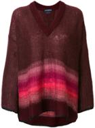 Ballantyne Oversized Striped Sweater - Brown