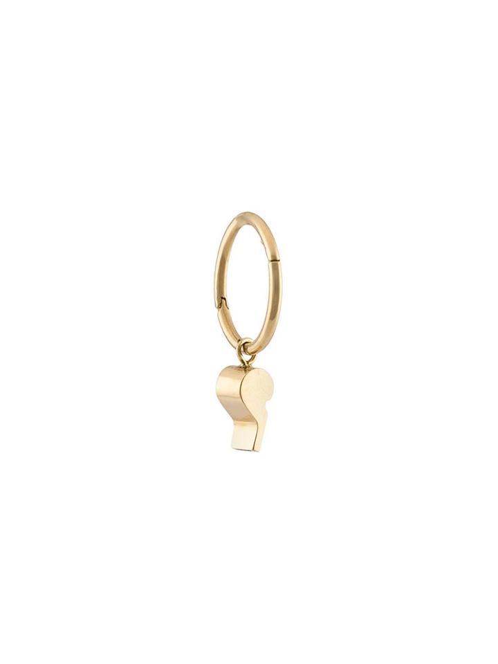 Lauren Klassen Tiny Whistle Hinged Hoop Earring