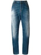 Twin-set High-rise Tapered Jeans, Size: 25, Blue, Cotton/spandex/elastane