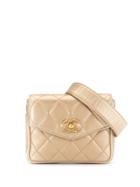 Chanel Pre-owned Quilted Waist Bum Bag - Gold