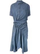 Junya Watanabe Comme Des Garçons Asymmetric Seam Denim Dress, Women's, Size: Medium, Blue, Polyester/polyurethane/rayon/cotton