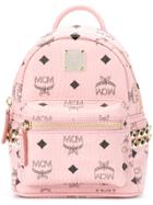 Mcm Stark Mini Backpack - Pink & Purple