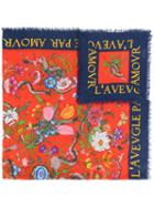 Gucci - Flora Snake Print Shawl - Women - Silk/wool - One Size, Silk/wool