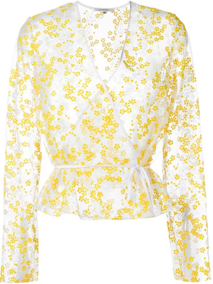 Carven Floral Wrap Jacket