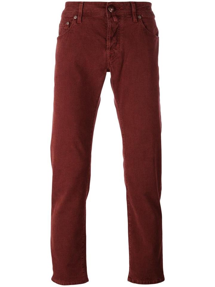 Jacob Cohen 'comfort' Slim Fit Jeans, Men's, Size: 33, Red, Cotton/spandex/elastane