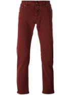 Jacob Cohen 'comfort' Slim Fit Jeans, Men's, Size: 33, Red, Cotton/spandex/elastane