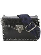 Valentino Valentino Garavani 'rockstud Rolling' Shoulder Bag, Women's, Black, Leather/cotton/metal (other)