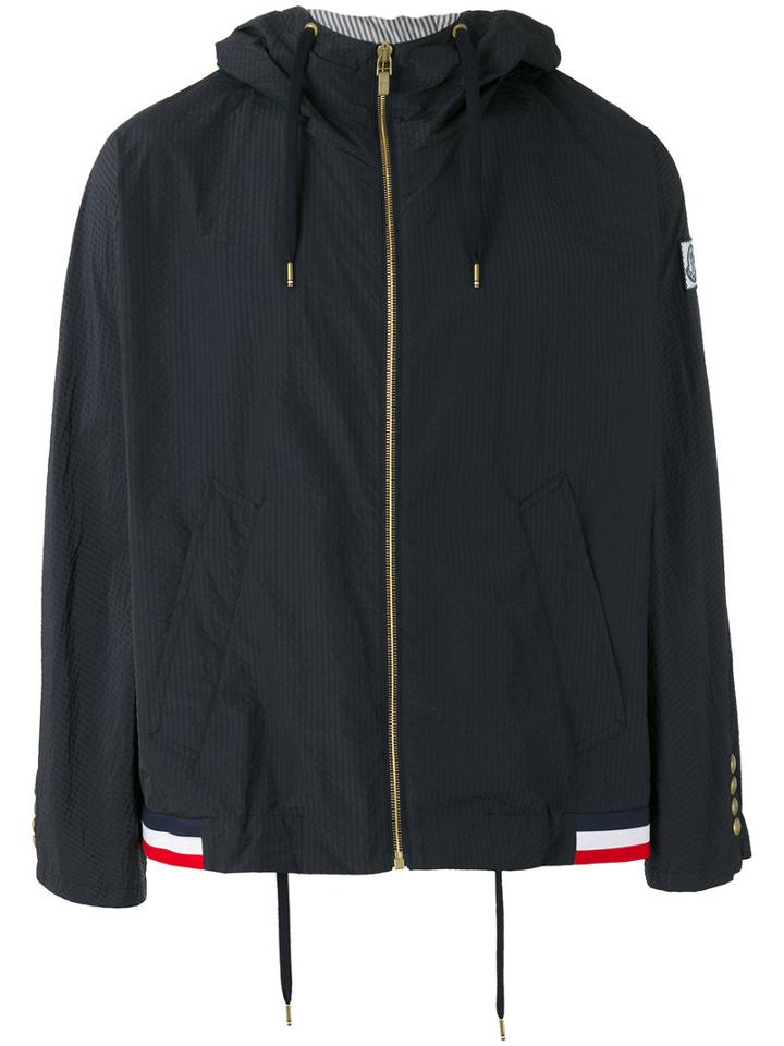 Moncler Gamme Bleu - Logo Patch Hooded Jacket - Men - Polyamide/polyester/cupro - 2, Blue, Polyamide/polyester/cupro