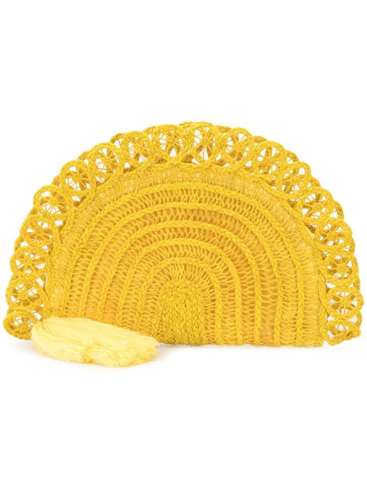 Nannacay Braided Loop Clutch - Yellow