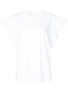 Victoria Victoria Beckham Ruffle Sleeves Top - White