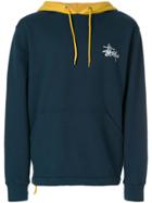 Stussy Contrast Hooded Sweatshirt - Blue