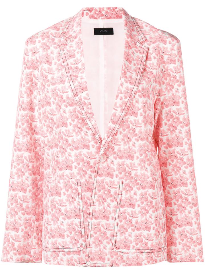 Joseph Alexis Poppy Print Blazer - Pink & Purple