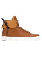 Buscemi Hi-top Sneakers, Men's, Size: 12, Brown, Leather/rubber