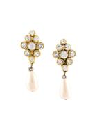 Chanel Vintage Pearl Drop Clip-on Earrings, Women's, White