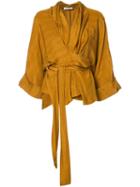 Rodebjer Wrap Blouse, Women's, Size: Xs, Yellow/orange, Silk