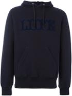 Sacai Liife Applique Hoodie, Men's, Size: 3, Blue, Cotton/nylon