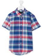 Ralph Lauren Kids - Checked Shirt - Kids - Cotton - 5 Yrs, Turquoise