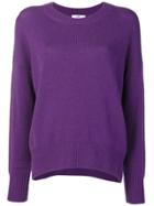 Allude Crew Neck Sweater - Pink & Purple