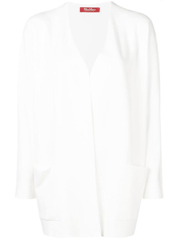 Max Mara Studio Open Front Oversized Jacket - White