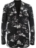 Takahiromiyashita The Soloist Printed Button Blazer - Black