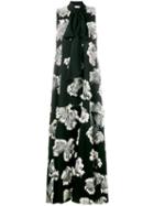Chloé Palm Leaf Jacquard Gown, Women's, Size: 38, Black, Viscose/acetate/silk/polyester
