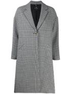 Ps Paul Smith Check Midi Coat - White