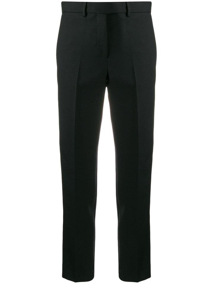 Calvin Klein Cropped Cigarette Trousers - Black