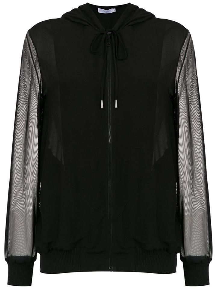 Mara Mac Silk Hooded Jacket - Black