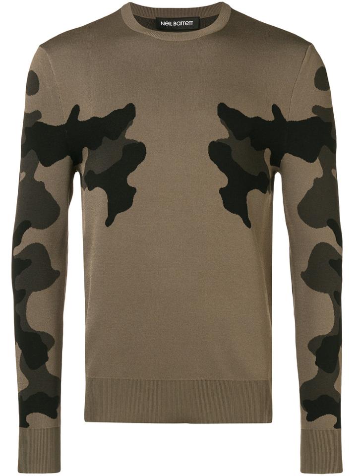 Neil Barrett Camoflauge Jumper - Nude & Neutrals