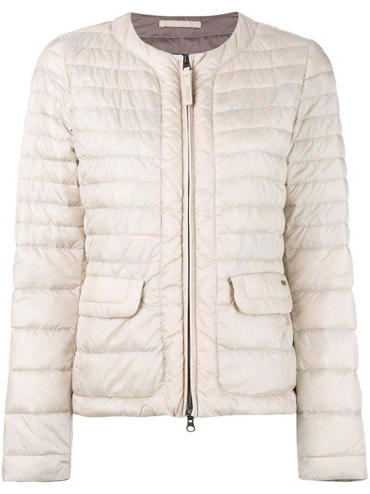 Woolrich - Contrast Padded Jacket - Women - Polyamide/feather/duck Feathers - Xs, Blue, Polyamide/feather/duck Feathers