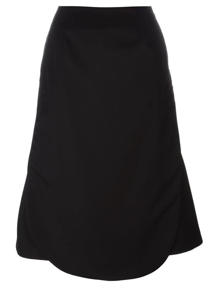 Comme Des Garçons Noir Kei Ninomiya Apron Detailing Skirt, Women's, Size: Small, Black, Cupro/wool
