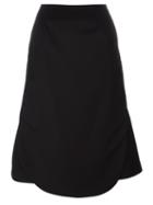 Comme Des Garçons Noir Kei Ninomiya Apron Detailing Skirt, Women's, Size: Small, Black, Cupro/wool