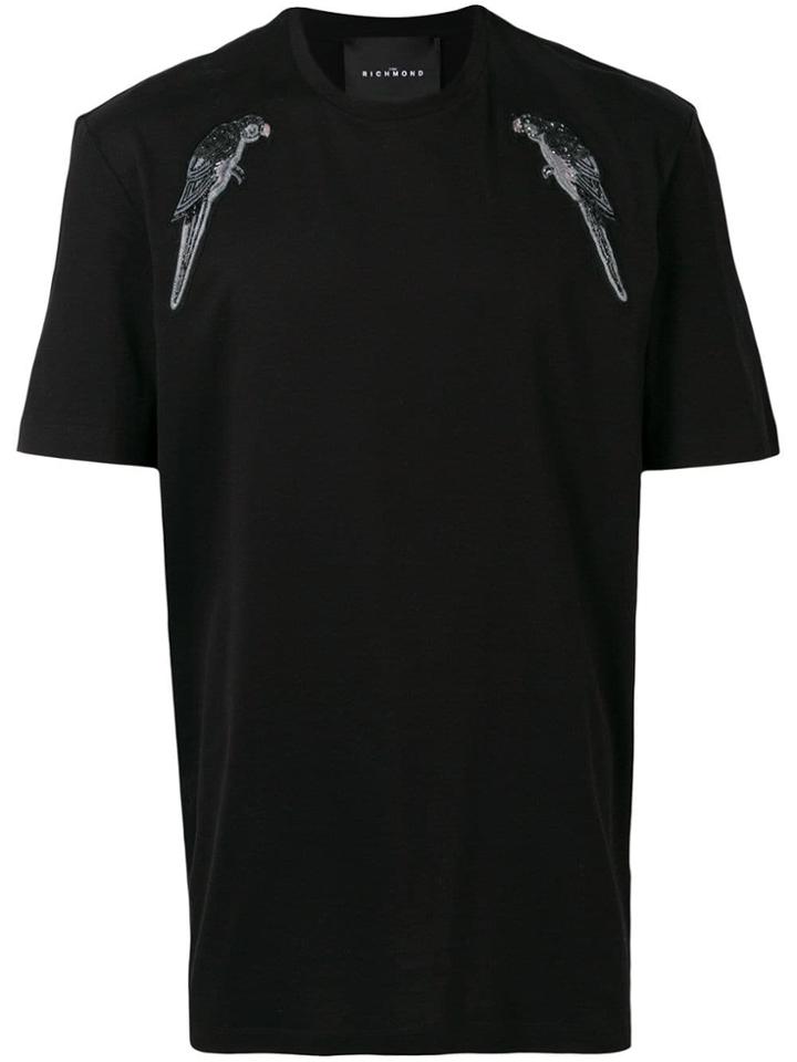 John Richmond Coric Embellished Patch T-shirt - Black