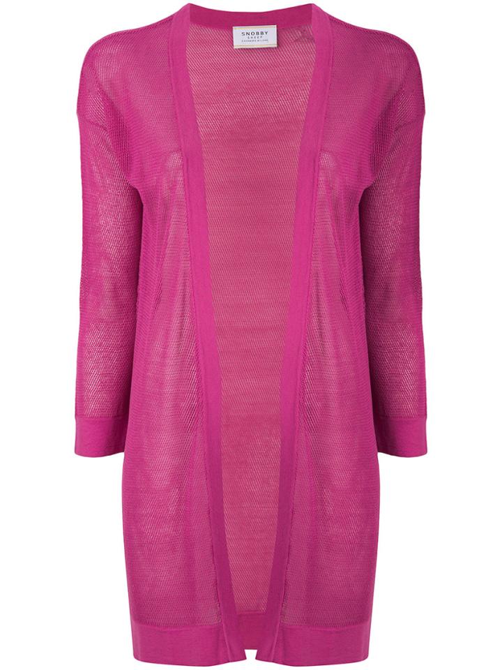 Snobby Sheep Sheer Cardigan - Pink & Purple