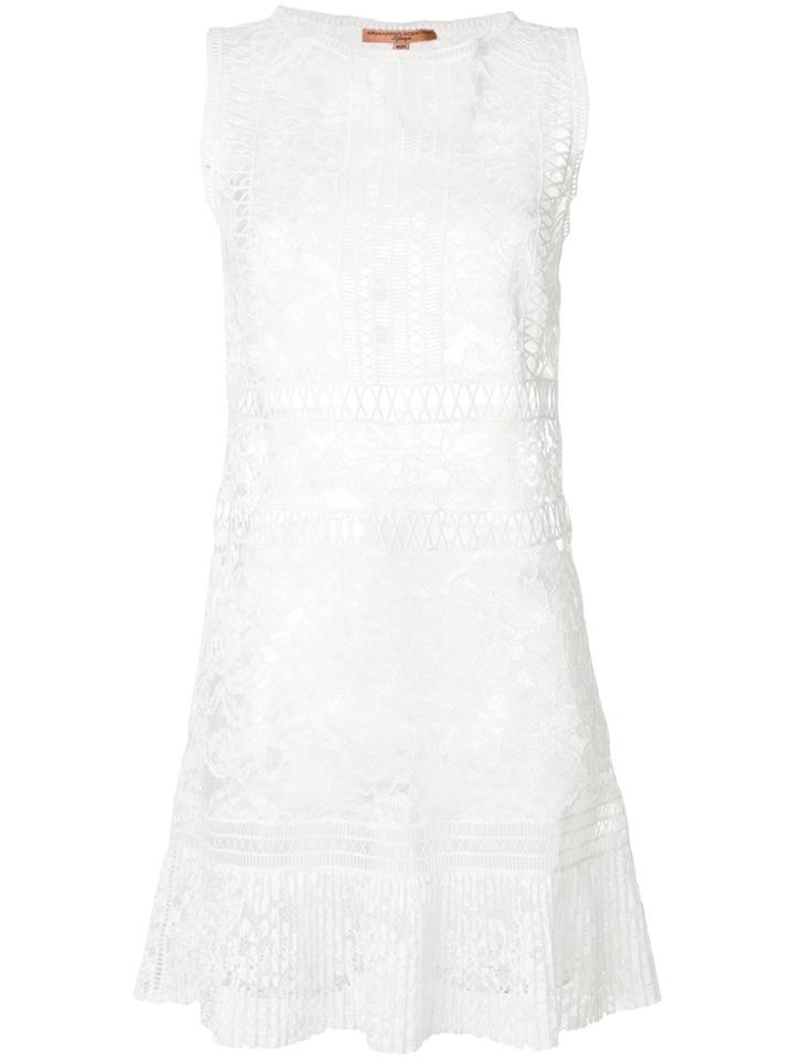 Ermanno Scervino Sheer Lace Beach Dress - White