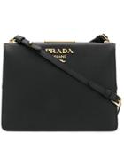 Prada Light Frame Saffiano Leather Bag - Black