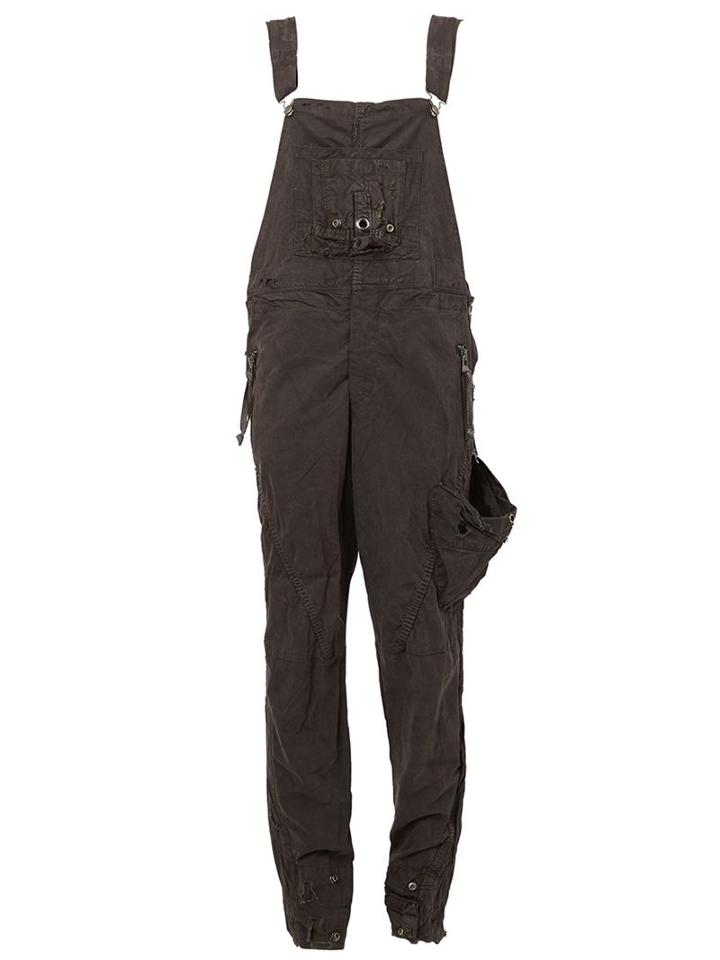 Greg Lauren Cargo Dungarees, Men's, Size: 3, Grey, Cotton/rayon