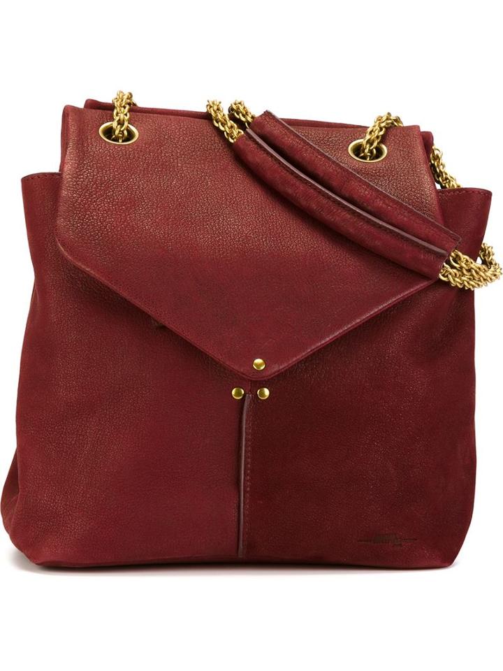 Jérôme Dreyfuss François Shoulder Bag, Women's, Red, Goat Skin/cotton