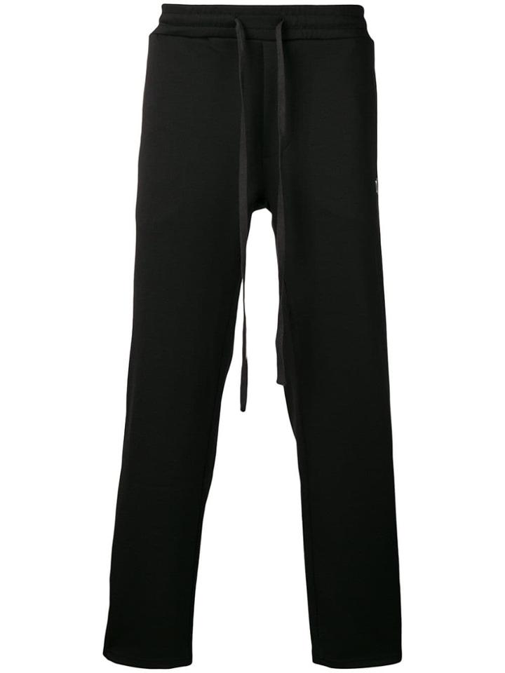 D.gnak Velvet Taped Track Pants - Black