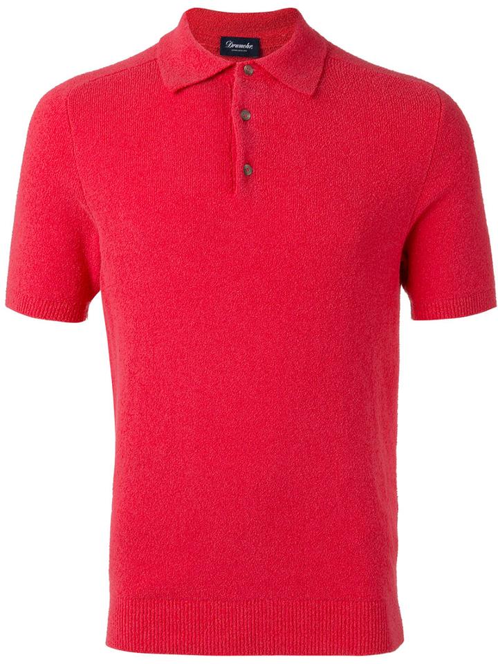 Drumohr - Polo Shirt - Men - Cotton/polyamide - 52, Pink/purple, Cotton/polyamide