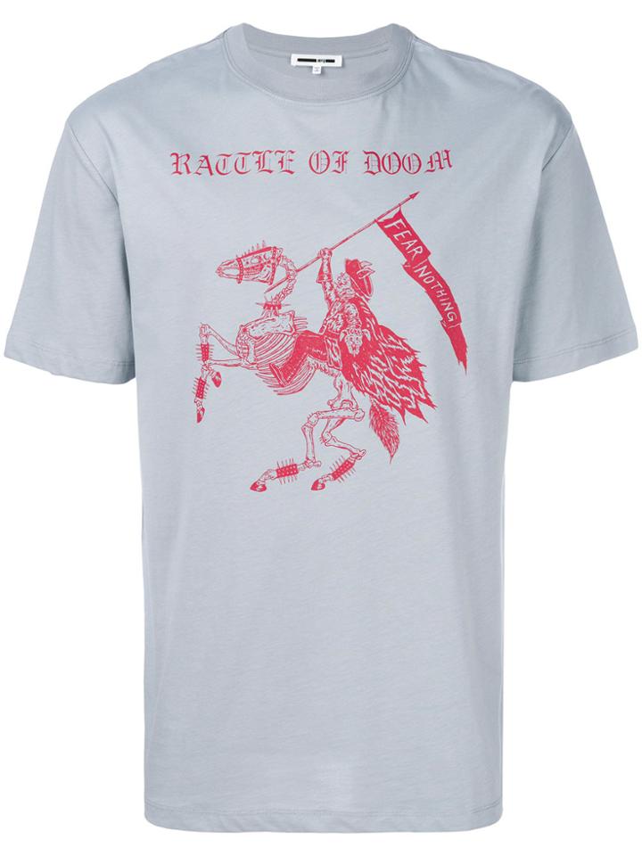 Mcq Alexander Mcqueen Fear Nothing T-shirt - Blue